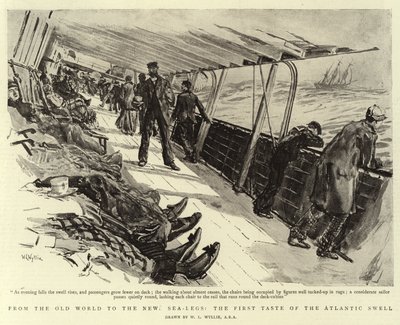 旧世界から新しいシーレッグへ、大西洋うねりの最初の味 作： William Lionel Wyllie